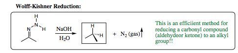 Wolf Kishner Reduction