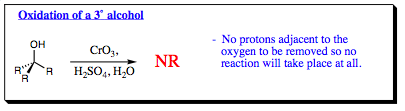 oxidation tertiary alcohol